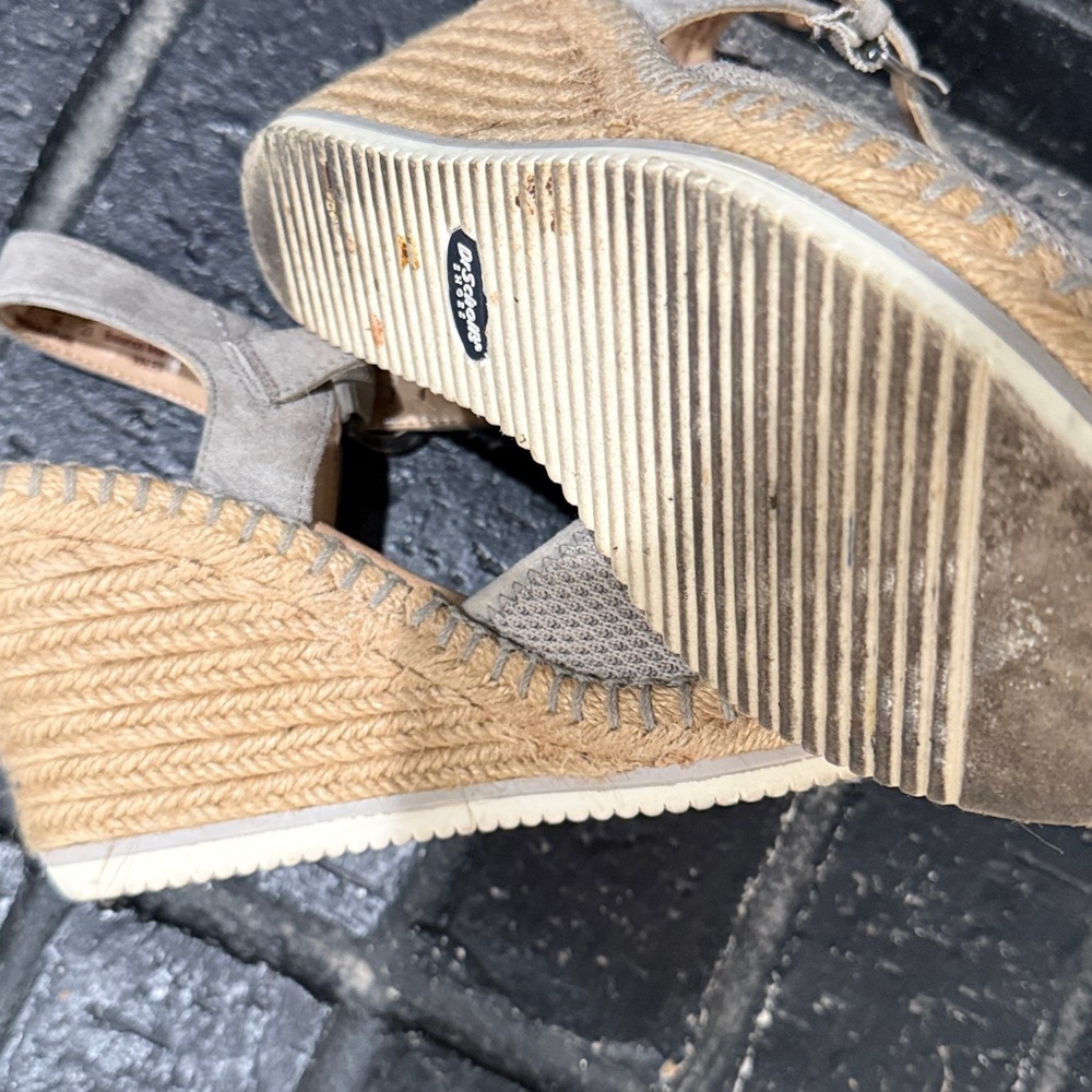 Dr. Scholl's Light Gray Espadrille Wedges - Picture 8 of 8